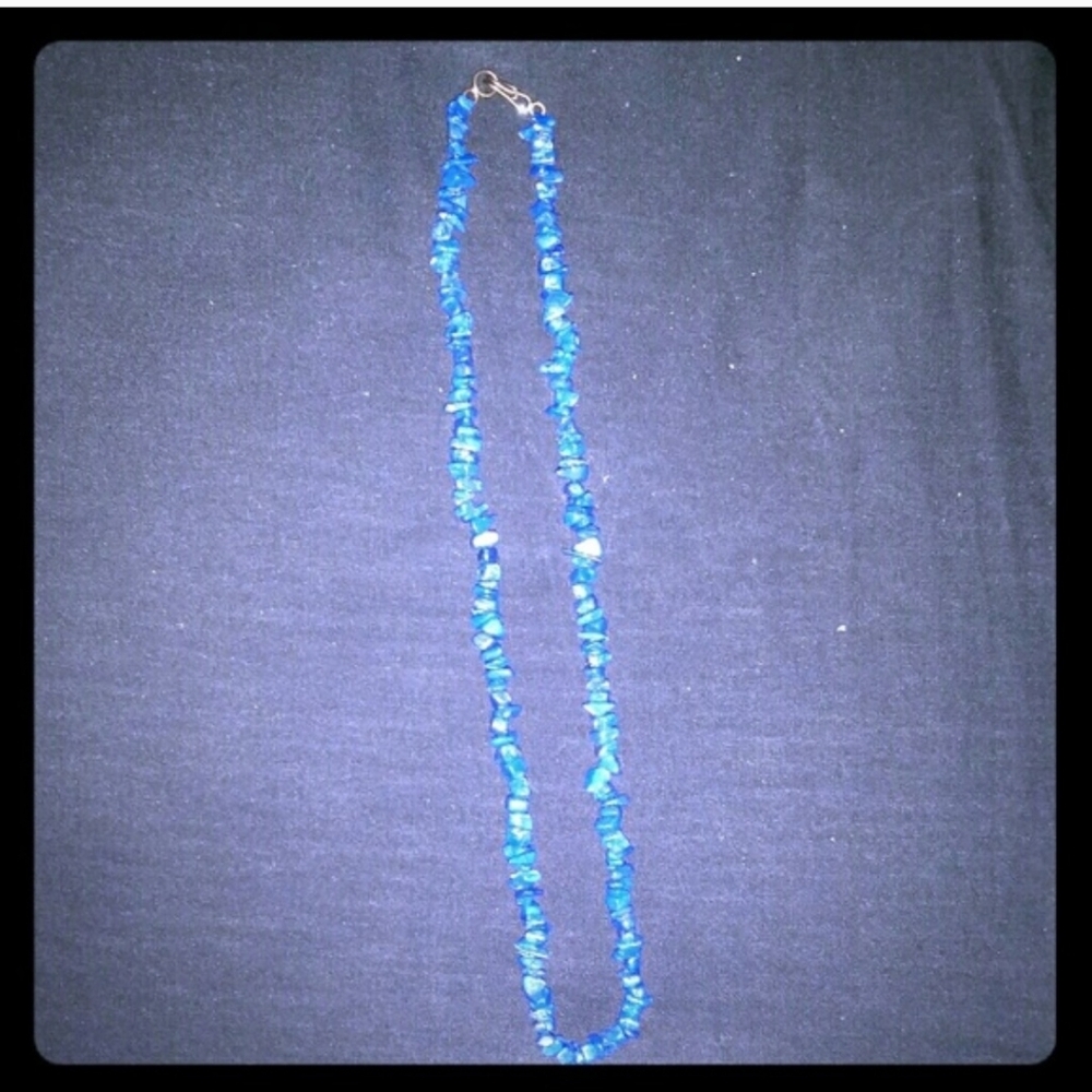 Chic Blue Stone Necklace